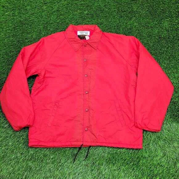 Vintage 80s MOD Coach Jacket Large 24x27 Windbreaker Lined - Picture 1 of 14